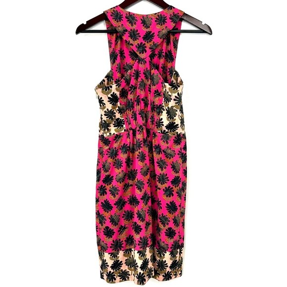 RACHEL Rachel Roy Womens Floral Racer Style Back Scoop Neck Dress Size 8 U4 - Picture 3 of 12